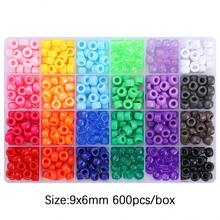 600顆/盒 9x6mm 多色壓克力馬馬珠－適合珠寶製作、手鍊、編髮與DIY手工藝－含收納盒、手工配件、鮮豔彩色珠子、收納盒設計、珠子收納盒 - 珠 - 查看 11