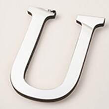 Pegatinas decorativas de pared de letras de espejo acrílico 3D gruesas, 10cm/15cm/20cm letras autoadhesivas extraíbles de espejo acrílico, resistentes al agua y a la corrosión