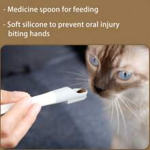1Pc Unisex Pet Can Spoon, Cat Food Can Specific Spoon, Universal Spoon For Pet Canned Food Pet Can Spoon, Long Handled Spoon For Dog And Cat Food Mixing, Can Opener Spoon Multi-Angle Scraper Scoop Suitable For Canned Cat Food & Dry Kibble, Mixing, And Covering Canned Food, Including Can Opener, Pet Feeding Supplies Cat Necessities Puppy Keep Dog Things Dog Accessories Dog Stuff