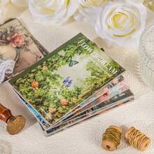 1 Booklet Of 30 Sheets Floral Dream Background Papers, Vintage Flowers, Butterflies, Garden, Figures, Scrapbooking, Decorations, Planner Background,School Supplies,Back To School