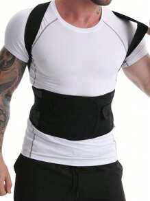 1pc Posture Corrector, Adjustable And Comfortable Back Support, Supports Spine, Back, Neck, Collarbone And Shoulder Correctors, Improves Posture Waist Trainer Tummy Control Exercise Waist Belt Workout Belt