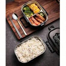 Double Layer Leakproof Portable Lunch Box Stainless Steel For Kid Student Office Picnic Bento Box Insulated Food Container