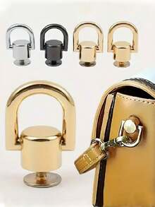 4-Piece Package With Connecting Buckle, Metal Keychain, Luggage Pull Ring Buckle, Bag Modification Accessories, Hardware Accessories, Suitable For Bags And Phone Cases, With Screw Accessories - Easy To Install Buckle And Hook For Handbags, Faux Leather Crafts, And Luggage Straps - Multicolor - View 2