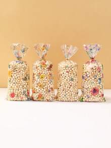 Set de 25/50/100 Bolsas de celofán con diseño floral, bolsas de regalo transparentes, bolsas de fiesta de primavera, bolsas para snacks, decoraciones de primavera, bolsas para empaquetar galletas y chocolates, bolsas de envoltura de caramelos, bolsas de embalaje, suministros para bodas, regalos para despedida de soltera, decoración para baby shower, suministros para fiesta de revelación de género, decoración para fiesta de primer cumpleaños, decoración para fiestas de vacaciones, regalos de fiesta de cumpleaños - flores - Ver 7