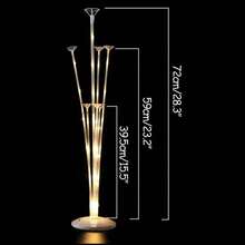 Reusable LED Light Balloon Stand Kit | 4Pcs 72cm Tall Ballon  Holder With Support Base | Table Wedding Party Decor | Ideal For Party, Wedding & Instant Event Setup (No Batteries) - Color - View 2