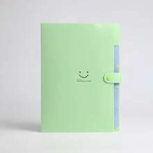 Carpeta de archivos acordeón clásica de 5 páginas - Bolsas de almacenamiento de documentos A4 con material plástico y soporte para rollo de prueba - Duradera y expandible - Verde - Ver 10