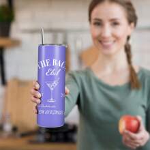 1 Piece Of 20oz Holiday Casual Style Custom Straight Cup, Stainless Steel Cup, Custom Name, Custom Text, Selected Pattern, Comes With Stainless Steel Straw And Straw Brush, Double-Sided Design, Hot And Cold Safety, Double-Layer Insulation, A Perfect Gift For Summer Vacation, Beach Leisure Drinking Cup