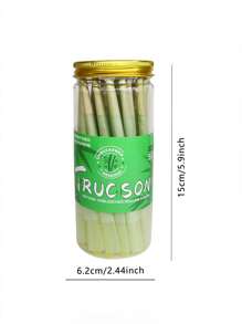Green Canned Pre-Rolled Cone + Funnel Ultra-Thin Slow-Burning Pointed Tip Rolling Paper Portable Cone-Shaped Rolling Paper Valentine's Day Gift Party Gift Gift For Friends Outdoor Supplies, Pre-Rolled Filter Tip Paper Accessories Easy To Carry