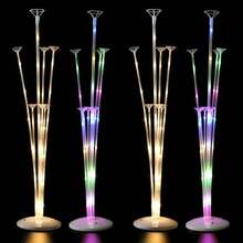 Reusable LED Light Balloon Stand Kit | 4Pcs 72cm Tall Ballon  Holder With Support Base | Table Wedding Party Decor | Ideal For Party, Wedding & Instant Event Setup (No Batteries) - Color - View 6