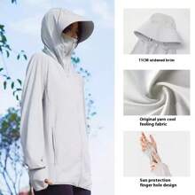 CAMEL CROWN Ropa de protección solar para hombres, ropa de protección solar y UV de seda de hielo para exteriores en primavera y verano