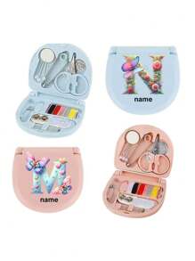 1 pezzo Set di cucito mini portatile e pieghevole, personalizzabile, regalo perfetto per principianti di cucito, con forniture e accessori fai da te, adatto per viaggiatori e per riparazioni di emergenza di abiti