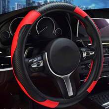 1 Pieza Funda para volante de coche, de PU artificial elástico sin anillo interior, universal, cómoda y antideslizante para todas las estaciones