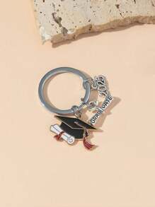 1 Pc Unisex 2025 Graduation Season Metal Keychain, Cute Alloy Oil Drop Bachelor's Cap, Commemorative Graduation Ceremony Gift Pendant Keychain, Women's Fashion Keychain, Cute Keychain, Funny Keychain, Women's Gift, Men's Keychain, Men's Accessories, Women's Accessories, Graduation Gift Car Accessories Bag Charm School Goth Y2k
