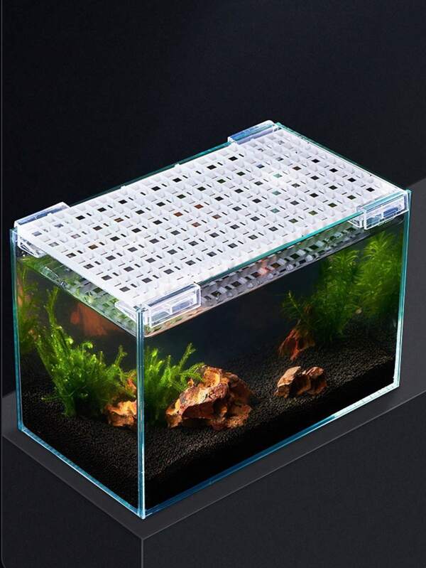 Tapa de acuario de acrílico, protector contra salpicaduras, placa divisoria para la parte superior e inferior del tanque de peces, soporte de acrílico transparente para la cubierta del acuario, que evita eficazmente que los peces salten