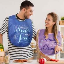 Babadores para adultos com 4 peças, babadores engraçados unissex para adultos, babadores laváveis para proteção de roupas, adequados para adultos e idosos, presente de alimentação