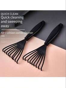 2pcs Cleaning Comb Set - Air Cushion Brush, Plastic Curling Comb, Cleaning Hook Comb - Multicolor - View 4