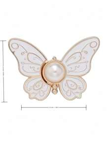 1 Paar Damen Tier Muster Schmetterling Taillenkorsett Schnalle, Faux Perlen Dekor Taillenkorsett Schnalle für Jeans, verstellbare Doppel-Schnallen Taillenkorsett Clip für Kleider, Röcke, Lässig Kleidung, Feiertage, verhindert Verrutschen, Mode Taille Fixierung