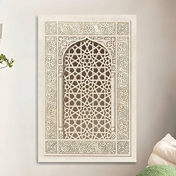 قطعة واحدة، زاوية من المسجد، لوحة ديكورية فنية بدون إطار، طباعة ملصق حائطي، قماش مقاوم للماء، مناسب للمنزل والمكتب والغرفة والصالة والدراسة والحمام والبار، ديكور الحائط ومناسب كهدية عطلة مثالية