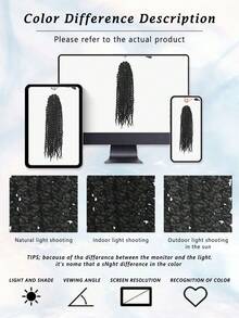 14英寸自然黑棕金1包Yanky Twist钩针编织假发，预扭蓬松弹簧扭辫钩针接发，预环钩针编织辫子，适用于女性日常、节日、派对、圣诞节、音乐节、嘉年华、角色扮演等场合。 - 彩色 - 查看 9