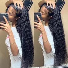 Glueless Wig 5x5 HD Transparent Lace Front Wigs Human Hair Deep Wave 13x4 Lace Front Wig 200% Density Pre Plucked Pre Cut Wigs For Women Natural Black Color, Comfort Fit For Daily Wear & Special Occasions Put On And Go Wig - Natural Black - 查看 7