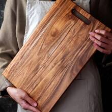 Tocător din lemn de trandafir - Tocător durabil din lemn pentru bucătărie, tocător ideal pentru carne, legume și fructe, cadou perfect pentru bucătărie