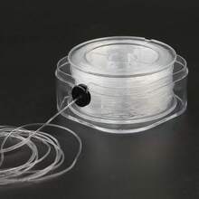 1pc Premium Elastic Beading Cord - Transparent Elastic Line, Suitable For Bracelets, Necklaces, And Crafts, With Portable Storage Box Included - Type - View 1