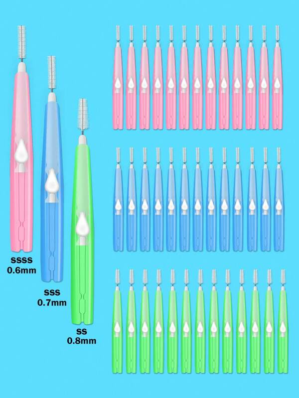 Dr.Emma Dr. Emma 30pcs Interdental Brush, Tooth Cleaning Tool, Oral Dental Hygiene Interdental Brush, Toothpick Cleaners For Detail Cleaning