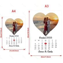 1PC Customized Memorable Photo, Custom Special Date Anniversary Gift Painting, Personalized Photo Collage Anniversary Gift For Her Or Him, Custom 1st Anniversary Print - Multicolor - View 6