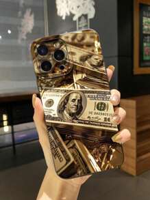 1 pieza Funda para smartphone resistente a los golpes con diseño de moneda de dólar