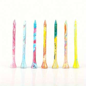 [20pcs High-Quality Wooden Golf Tees] 20pcs Vibrant Mixed Color Wooden Golf Tees - Durable, High-Quality With Enhanced Stability & Ball Holder Design For Improved Practice.Christmas Presents