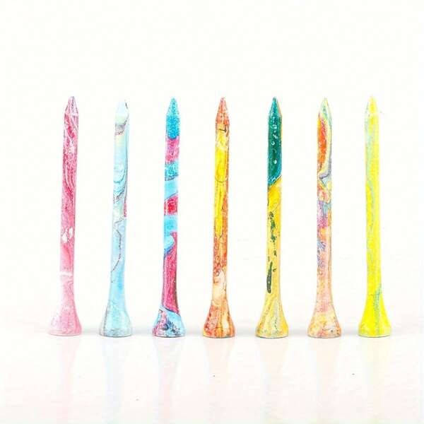 20 piezas de Tees de golf de madera de alta calidad - Tees de golf de madera de colores vibrantes y variados, duraderos y de alta calidad con diseño mejorado de estabilidad y soporte de bola para una práctica mejorada. Regalos de Navidad