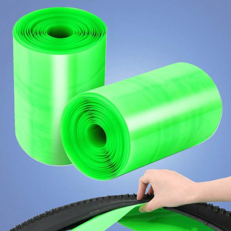 1/2pcs Bicycle Green TPU 80*1.0mm*2300mm Thickened Inner Tube Protector, Tire Liner, Suitable For Tubeless Tires On Mountain Bikes For Outdoor Cycling - Multicolor - View 1