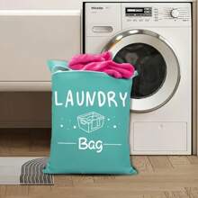 2pcs Travel Laundry Bag - Durable Polyester Fiber, Wet/Dry Separated, With Drawstring Closure, Suitable For Gym, Yoga, Swimming, Etc. | Fresh Red & Green Color Laundry Bag | Secure Zipper Closure