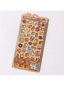 3D Embossed Stickers Animal Children Girls Sticker Art Cute Cartoon Phone Decor Crystal Resin Decoration,School Supplies,Back To School