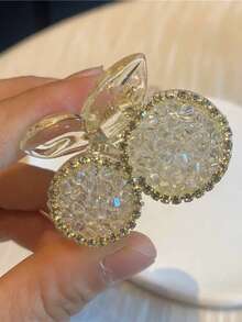 1pc Delicate Rhinestone Cherry Hair Clip, Bangs Clip, Versatile For Everyday Wear, Suitable For All Seasons - Multicolor - View 2