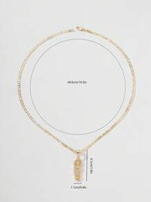 1pc Luxurious Copper Zirconia St. Jude Pendant Necklace, Various Sizes, Best Wishes Gift Box, Suitable For Lovers, Friends, Daily Or Festival Wear, Prayer