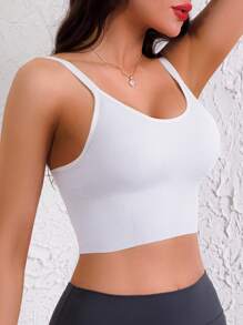 Women Sports Casual Thin Padded Non-Wired Lifting Support Shock-Absorbing Bra