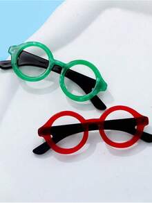 1 件女士亚克力眼镜形胸针，创意办公室/通勤胸针配饰，随机棕色图案设计 - 眼鏡 - 查看 9