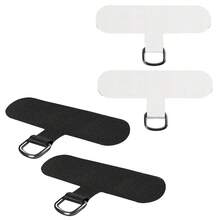 1/2/5 件手机系绳片、手机挂绳贴片、手机带替换部件，适用于所有全手机壳（黑色和白色） - 彩色 - 查看 1