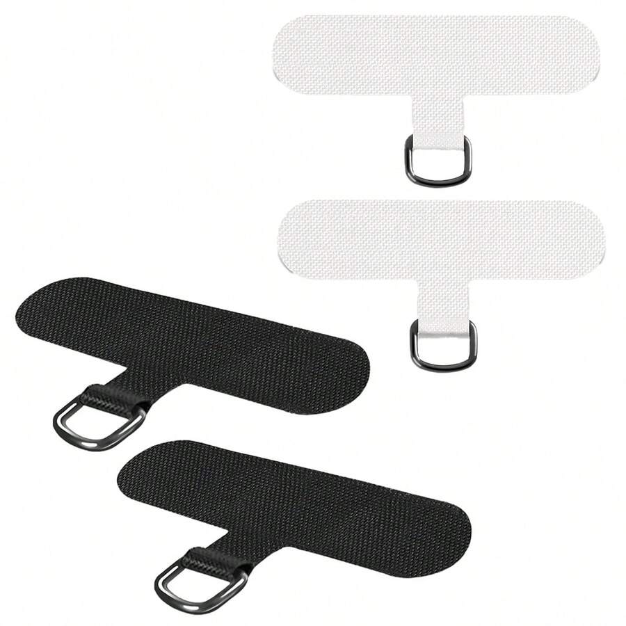 1/2/5 件手机系绳片、手机挂绳贴片、手机带替换部件，适用于所有全手机壳（黑色和白色） - 彩色 - 查看 1