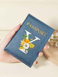 1 件 A-Z 26 个字母时尚字母印花时尚勃艮第护照夹，高品质 PU 皮革护照钱包，带卡槽，可放置信用卡、登机牌和身份证，紧凑型旅行必需品整理器 - 酒紅色 - 查看 117