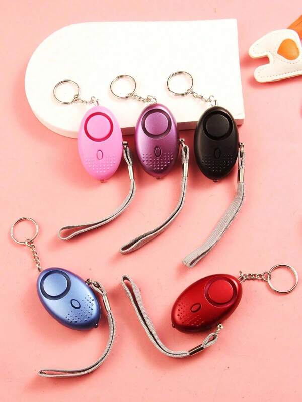 1 Pieza Juego de llavero de seguridad de autodefensa para mujer, que incluye alarma, llavero práctico para exteriores, regalo festivo para mochila escolar
