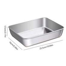 3-Piece Leak-Proof Stainless Steel Bread & Salad Prep Set - Modern Stackable Baking Pans For Meat, Cake, Tart | Oven-Safe, Chic Kitchen Must-Have For Young Foodies ✨"