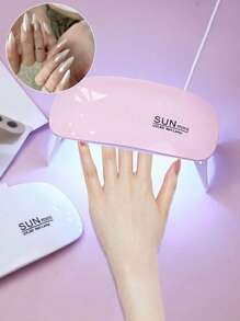2/1 Portable UV/LED Nail Lamp - Mini Mouse Shape, 6 Lamp Beads, USB Power Supply, Foldable, Lightweight, Pocket Size, Suitable For Gel Polishing And Nail Care Powder/White Mini Mouse Nail Lamp Nail Dryer Light Portable Mini USB Power Cable Household Gel Drying Light Professional Salon Toe Light, Household DIY