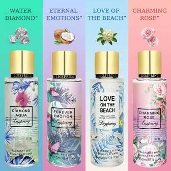 Ligspring [250ml Multi Fragrance Spray] Rose/Ocean/Coconut | Materials Lasting And Fresh | Bedroom/Kitchen/Office Full Scene Soothing And Decompression | Gift Giving