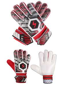 1 Pair Football Goalkeeper Gloves, Latex Anti-Slip Shock Absorbing Goalkeeper Gloves Suitable For Teens And Adults