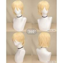 Short Layered Short Wigs Bangs Straight Synthetic Wig Heat Resistant Fiber Hair Halloween Party Cosplay Parties - Multicolor - View 14