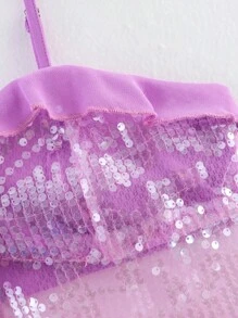 ZEVITY Canotta da donna con patchwork in paillettes 2501