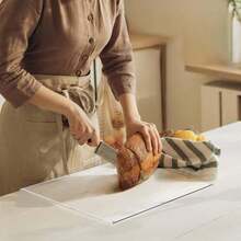 40 X 30cm Transparent Acrylic Cutting Board With Counter Edge, Suitable For Kitchen Counters With Juice Grooves, Non-Slip Surface Protector, Essential Kitchen Decor Gift For Apartments - Clear - View 8