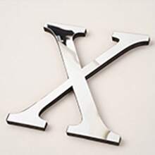 Pegatinas decorativas de pared de letras de espejo acrílico 3D gruesas, 10cm/15cm/20cm letras autoadhesivas extraíbles de espejo acrílico, resistentes al agua y a la corrosión
